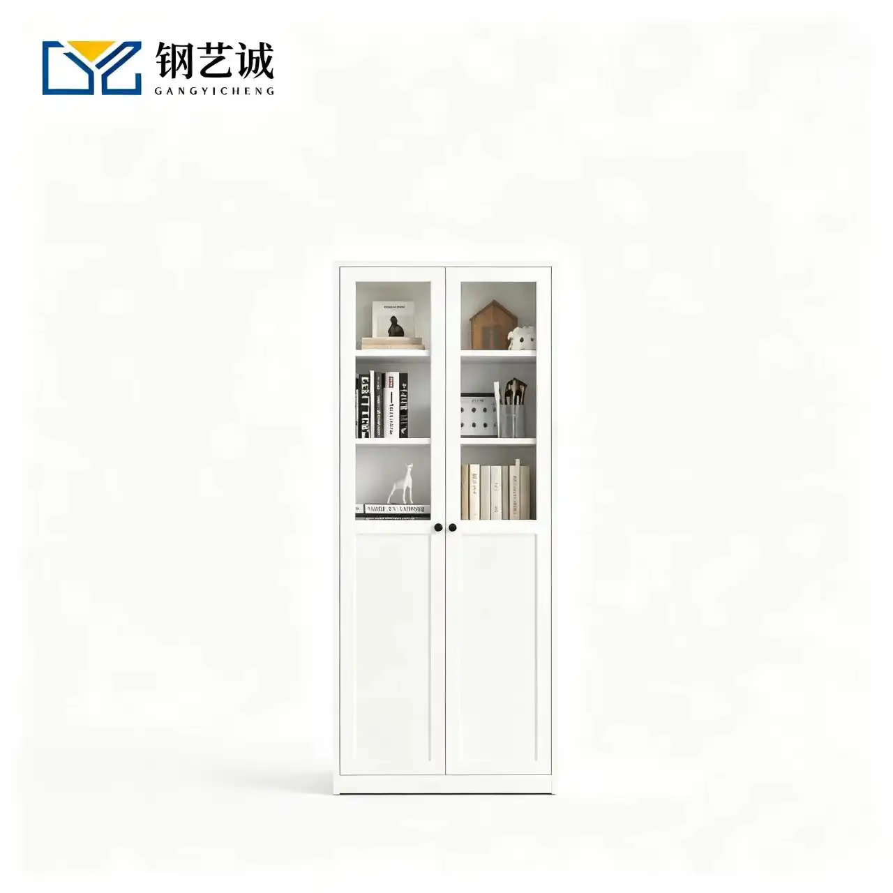 Tall Upper Glass Steel Cabinet